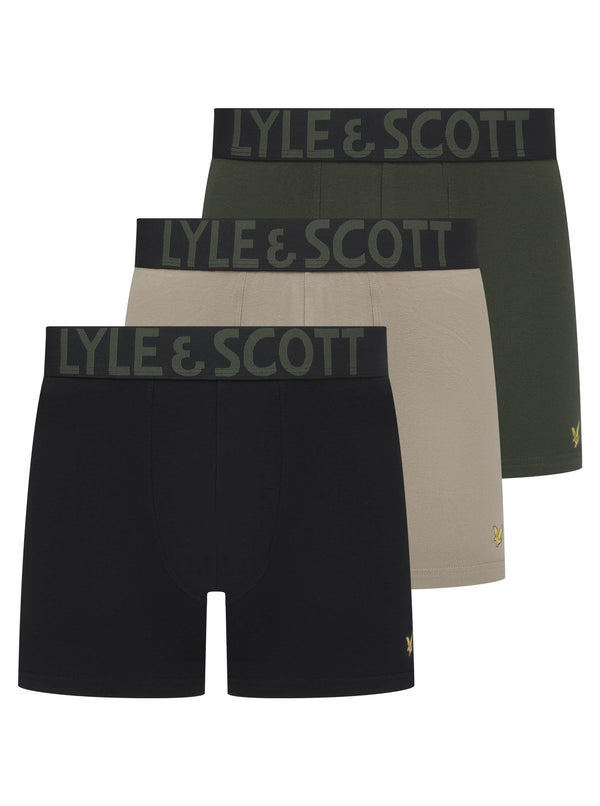 Lyle & Scott Daniel Boxers Silver Sage/ Climbing Ivy / Black Northern