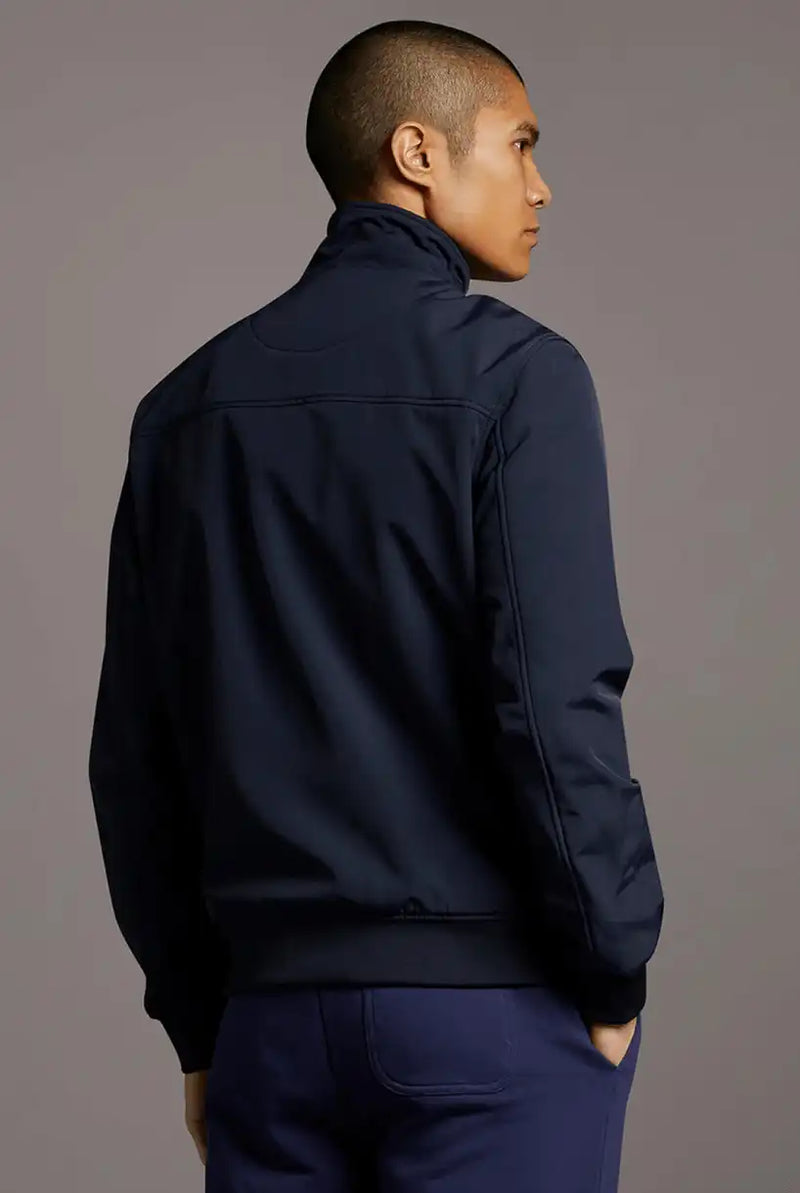 Lyle & Scott Fleece Lined Funnel Neck Jacket Navy - Coats & 