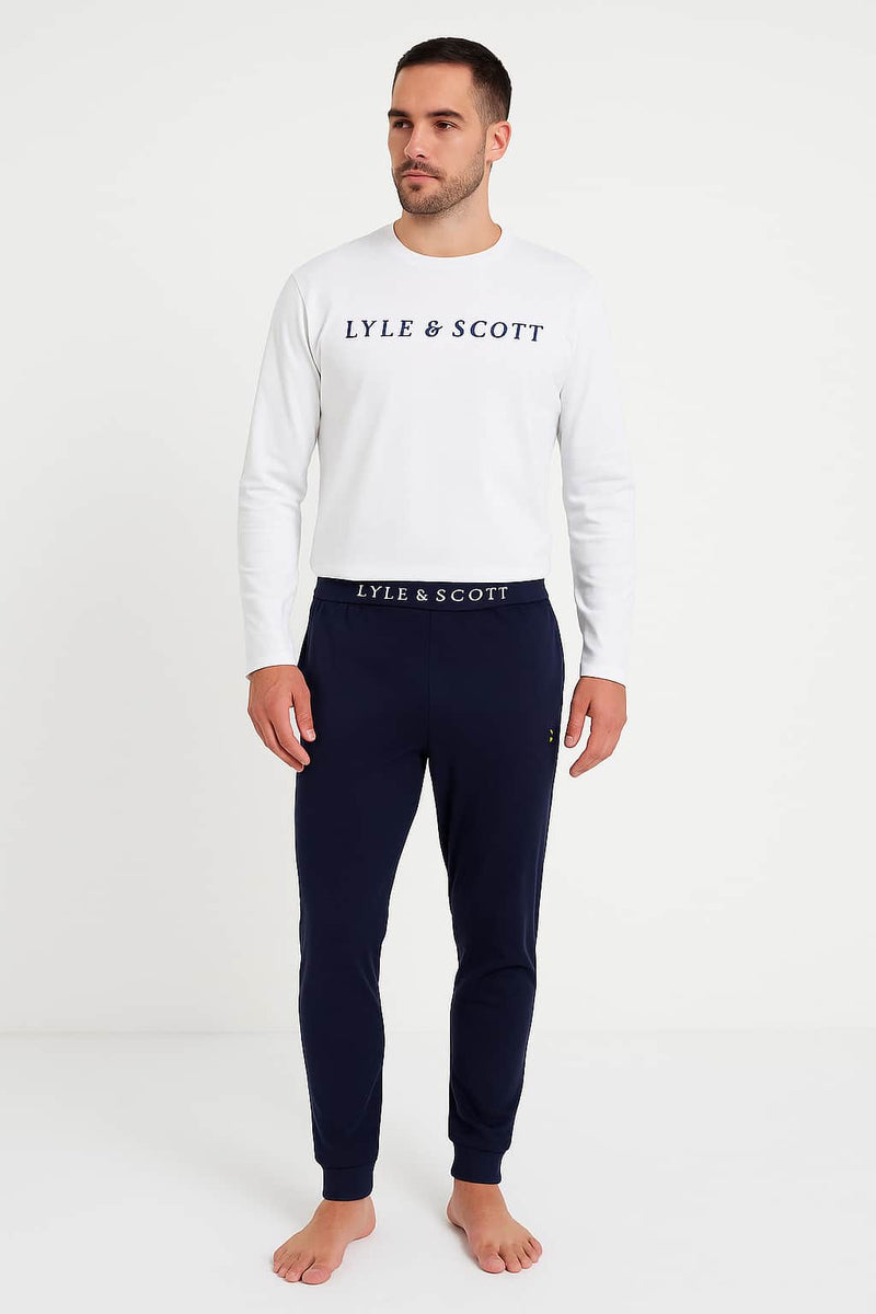 Lyle & Scott Guy Loungewear Pyjamas Bright White/Peacoat Navy