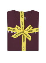 Lyle & Scott Guy Loungewear Pyjamas Wine/Black Northern Ireland