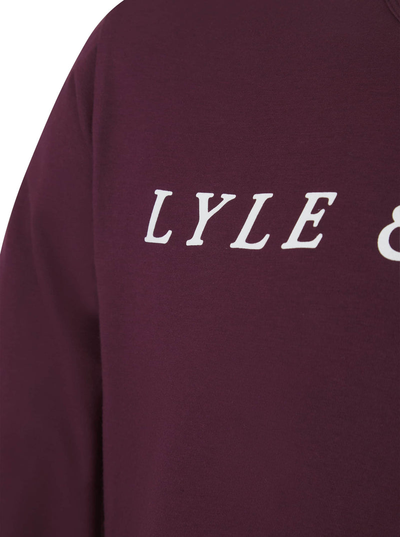 Lyle & Scott Guy Loungewear Pyjamas Wine/Black Northern Ireland