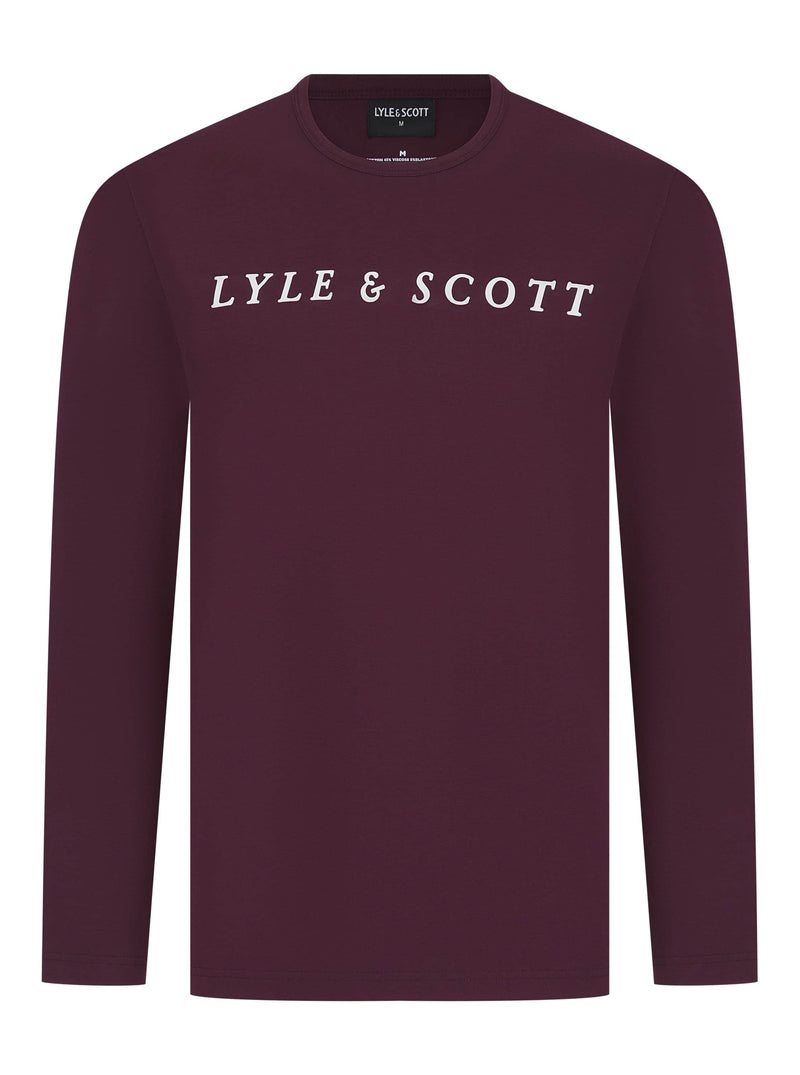 Lyle & Scott Guy Loungewear Pyjamas Wine/Black Northern Ireland