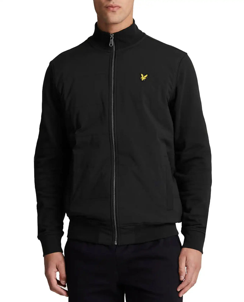 Lyle & Scott Hybrid Baffled Track Jacket Jet Black Northern Ireland