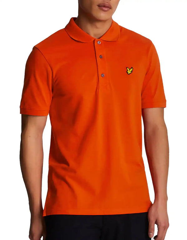 Lyle & Scott Men’s Plain Polo Shirt Tangerine Tango Northern