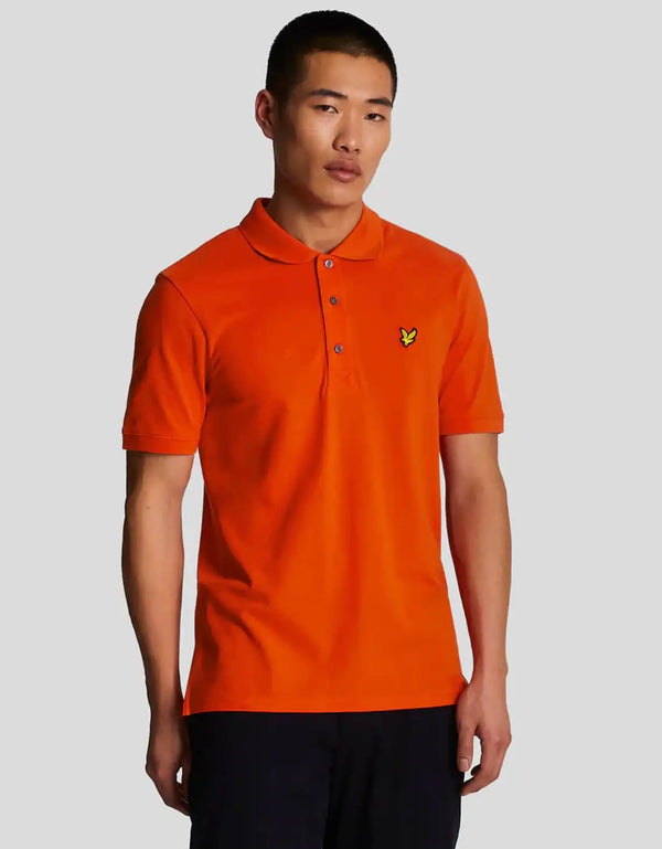 Lyle & Scott Men’s Plain Polo Shirt Tangerine Tango Northern