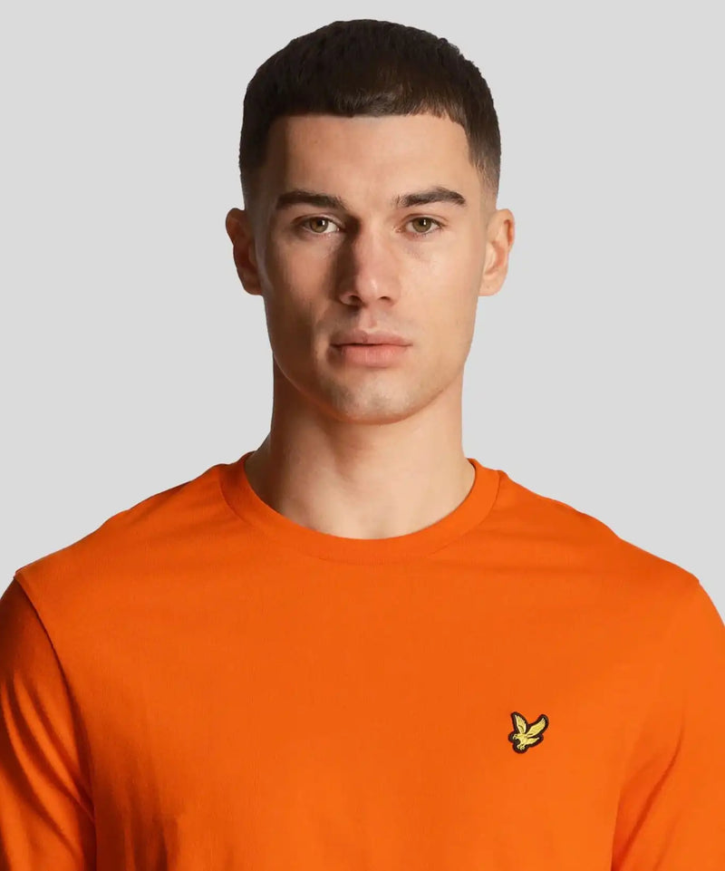 Lyle & Scott Men’s Plain T - Shirt Tangerine Tango Northern Ireland