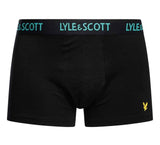 Lyle & Scott Mens Barclay Boxer Trunks Black Multi Waistbands