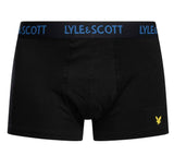 Lyle & Scott Mens Barclay Boxer Trunks Black Multi Waistbands