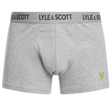Lyle & Scott Mens Barclay Boxer Trunks Dark Grey Marl / Grey / Black