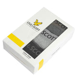 Lyle & Scott Mens Barclay Boxer Trunks Dark Grey Marl / Grey / Black