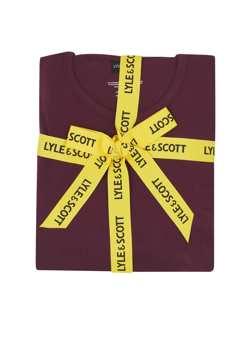 Lyle & Scott Mens Cash Pyjamas Set Wine Tasting/Black Northern