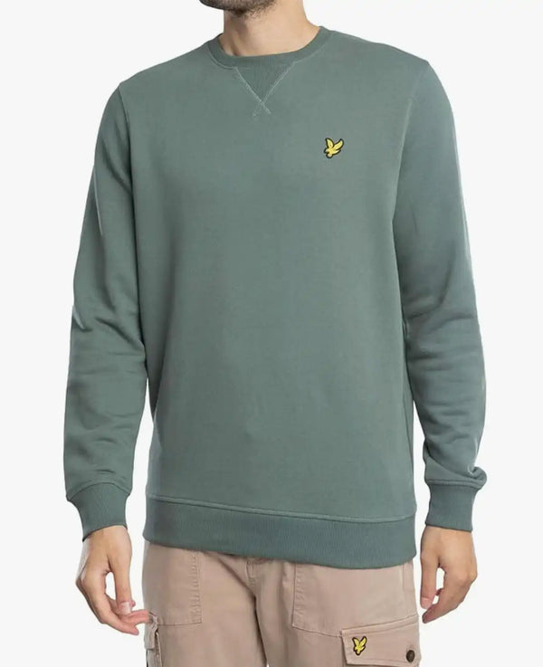 Lyle & Scott Mens Crew Neck Sweatshirt Green Mercurial Northern