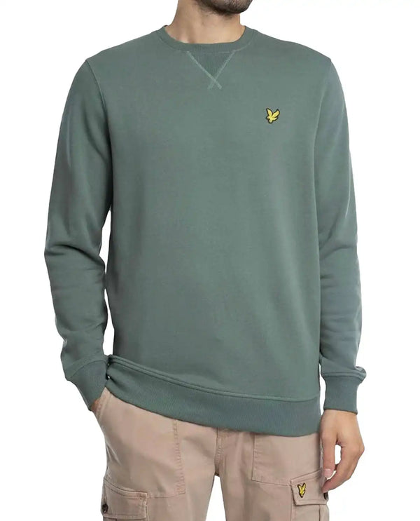 Lyle & Scott Mens Crew Neck Sweatshirt Green Mercurial Northern