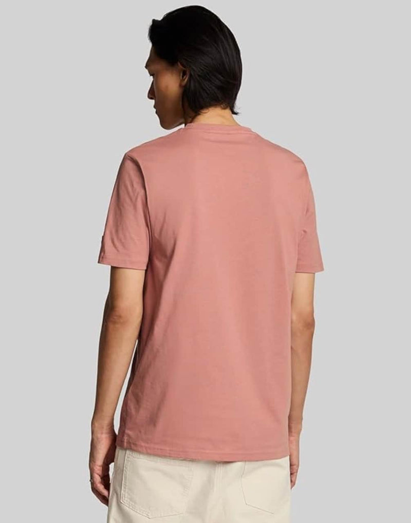 Lyle & Scott Mens Embroidered T-Shirt Ash Red/Jet Black Northern