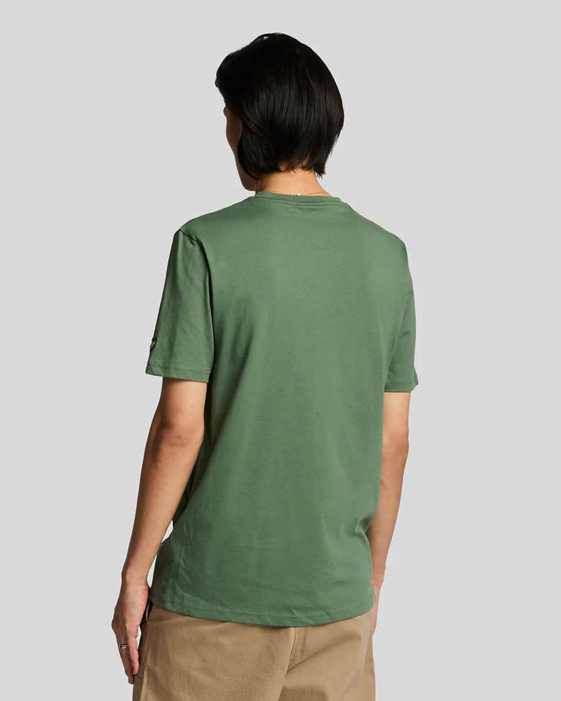 Lyle & Scott Mens Embroidered T-Shirt Duck Green/Cove Northern