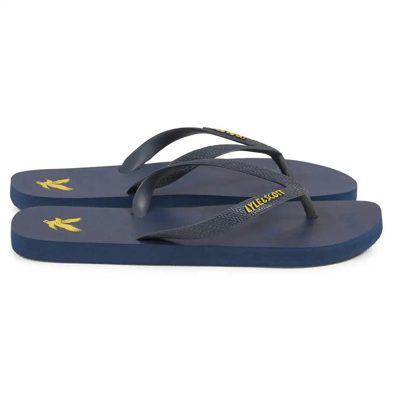 Lyle and scott sliders on sale navy