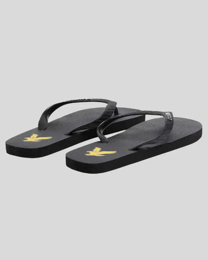 Lyle & Scott Mens Flip Flops Jet Black Northern Ireland Belfast