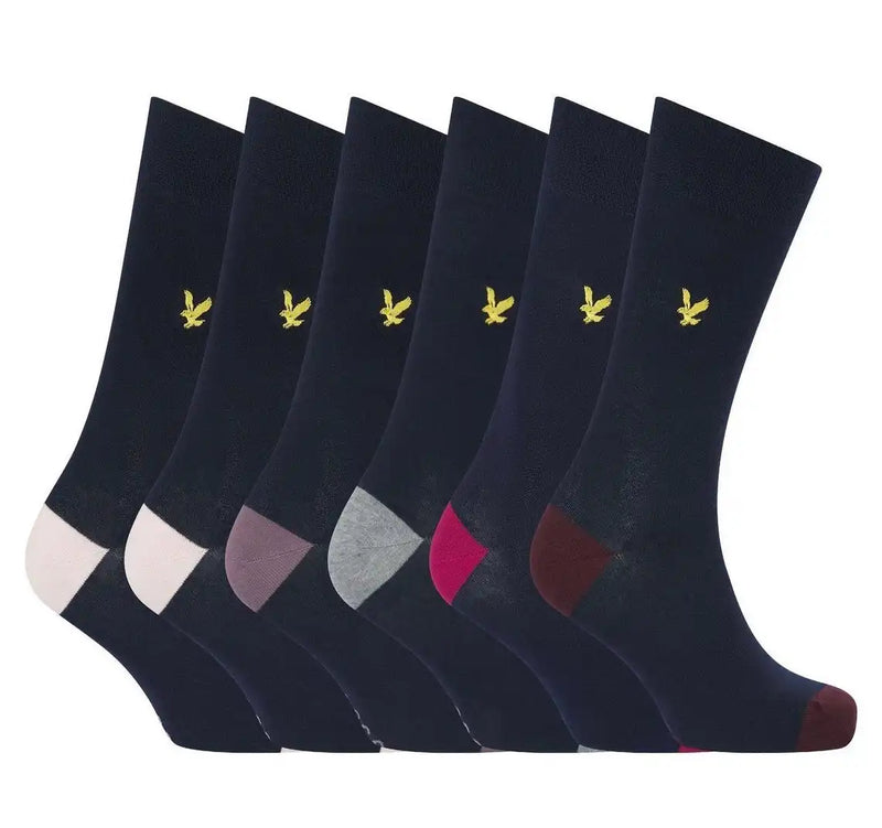 Lyle & Scott Mens Graham 5 Pack Socks Peacoat Multi Northern Ireland