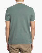 Lyle & Scott Mens Half Tipped Polo Shirt Green Mercurial Northern