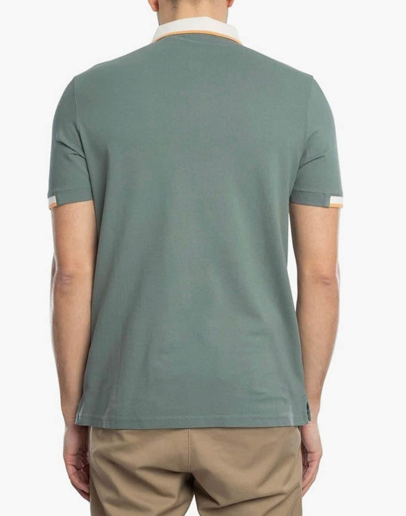 Lyle & Scott Mens Half Tipped Polo Shirt Green Mercurial Northern