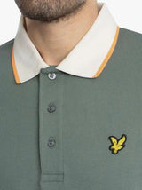 Lyle & Scott Mens Half Tipped Polo Shirt Green Mercurial Northern