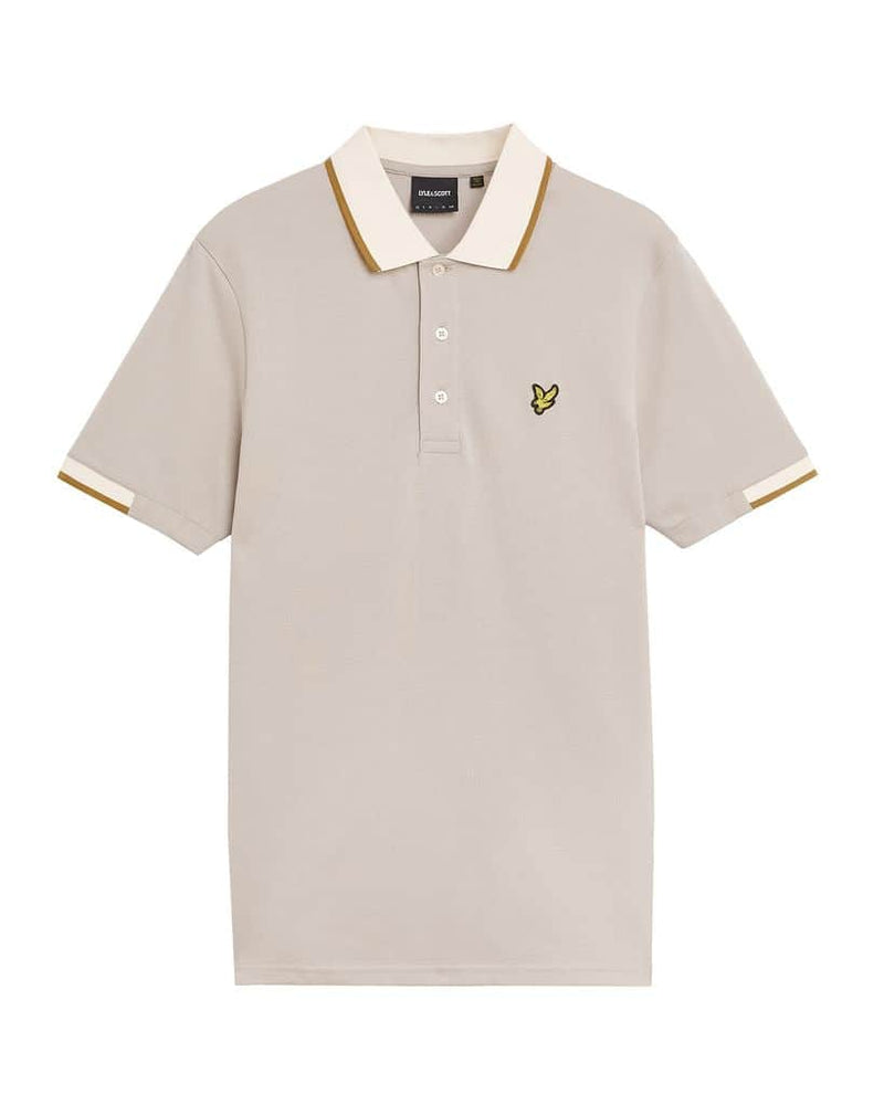 Lyle & Scott Mens Half Tipped Polo Shirt Pale Grey Northern Ireland