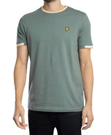 Lyle & Scott Mens Half Tipped T-Shirt Green Mercurial Northern