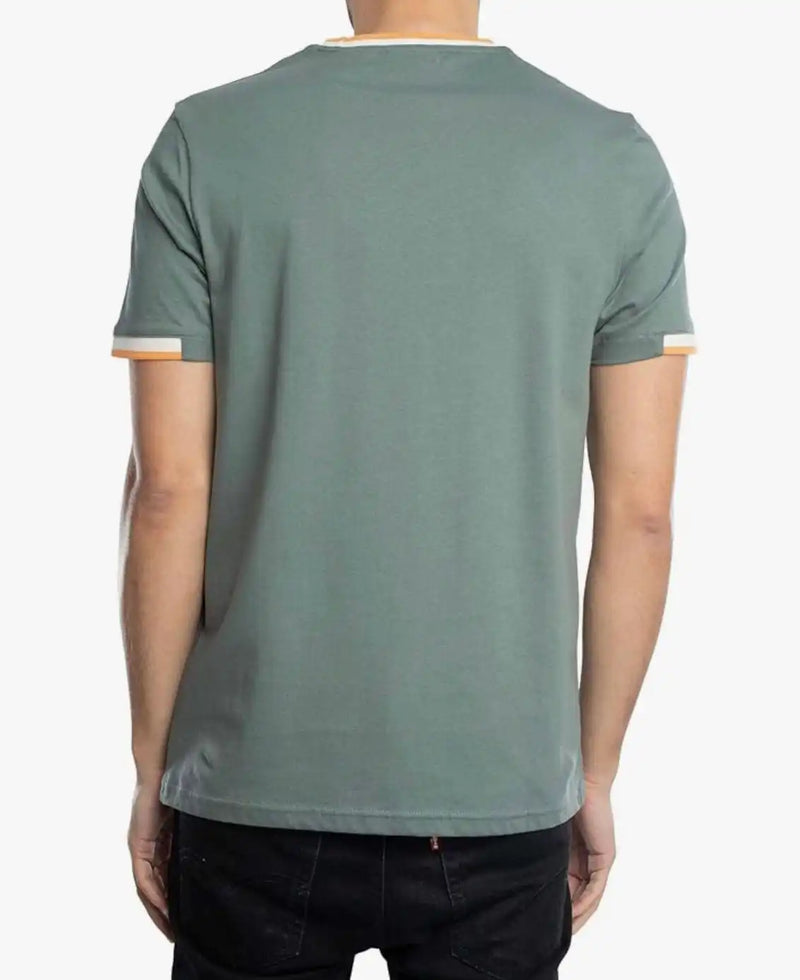 Lyle & Scott Mens Half Tipped T-Shirt Green Mercurial Northern