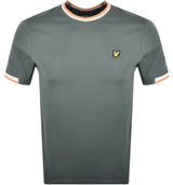 Lyle & Scott Mens Half Tipped T-Shirt Green Mercurial Northern