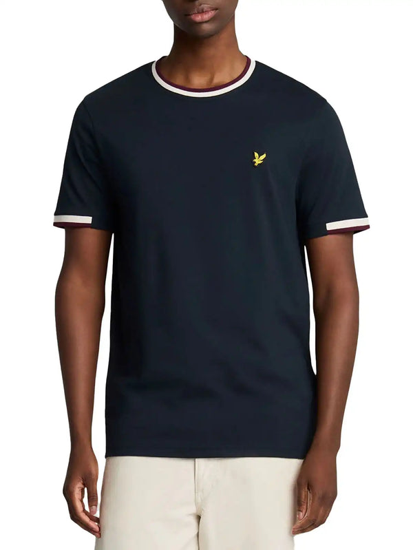 Lyle & Scott Mens Half Tipped T-Shirt Navy Northern Ireland Belfast