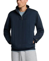 Lyle & Scott Mens Hybrid Quilted Quarter Zip Sweatshirt Navy Northern