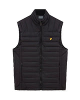 Lyle & Scott Mens Lightweight Quilted Collar Gilet JK1373SP True Black