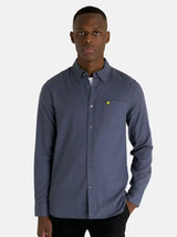 Lyle & Scott Mens Plain Flannel Shirt Gunmetal Grey Northern Ireland