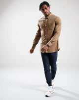 Lyle & Scott Mens Plain Flannel Shirt Wild Nettle Northern Ireland