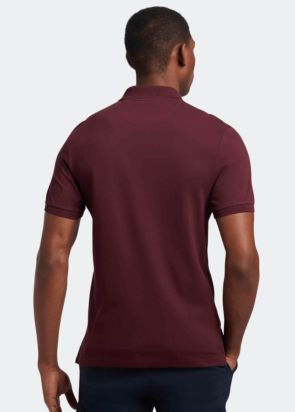 Lyle Scott Men's Plain Polo Shirt Burgundy