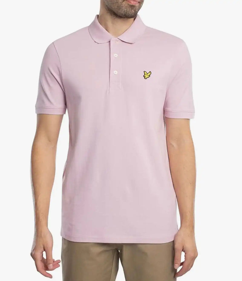 Lyle & Scott Mens Plain Polo Shirt Pink Light Northern Ireland Belfast