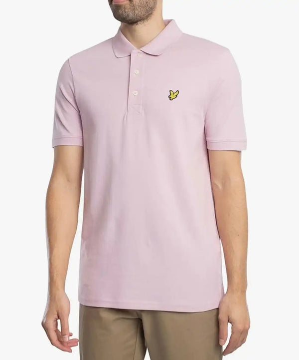 Lyle & Scott Mens Plain Polo Shirt Pink Light Northern Ireland Belfast