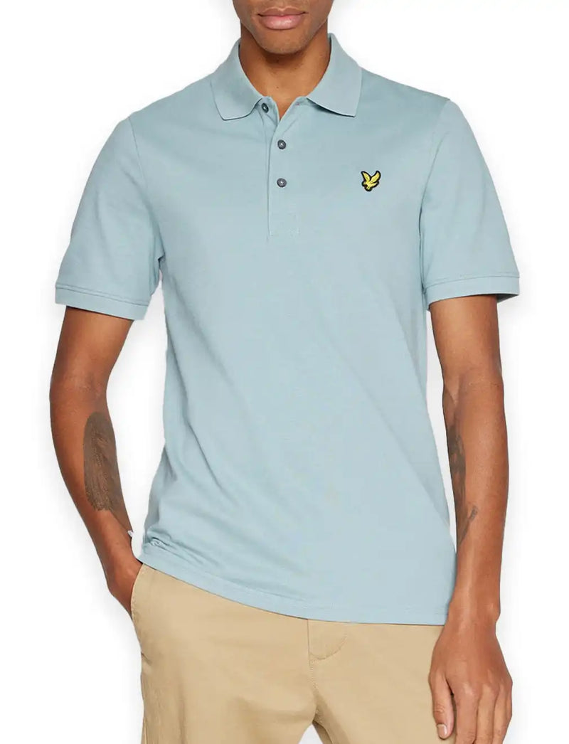 Lyle & Scott Men’s Plain Polo Shirt Slate Blue Northern Ireland