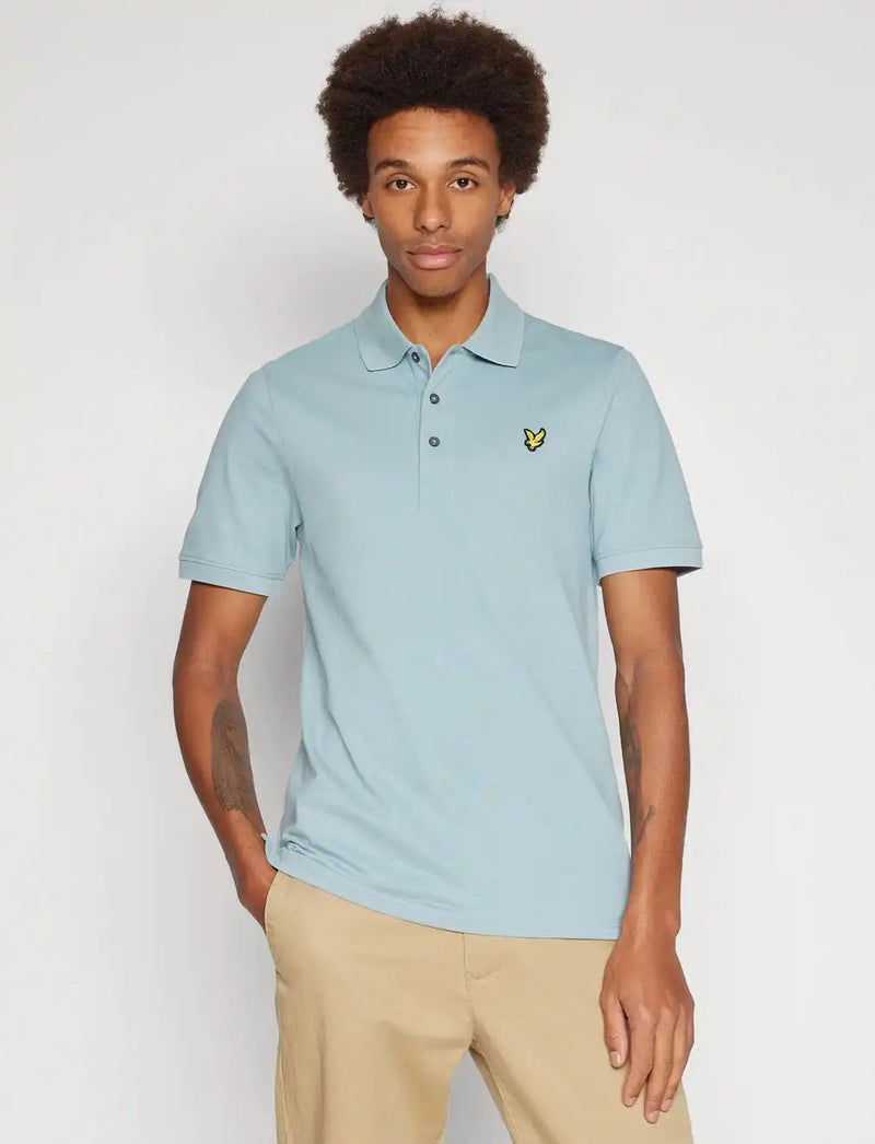 Lyle & Scott Men’s Plain Polo Shirt Slate Blue Northern Ireland