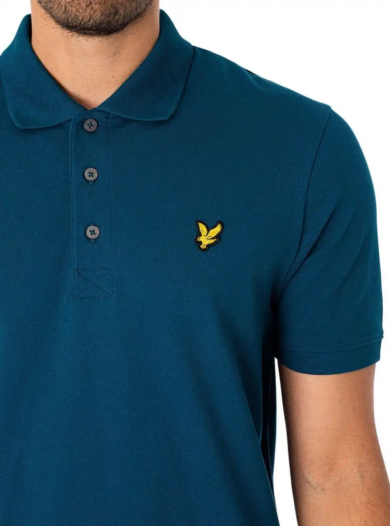 Lyle & Scott Mens Plain Polo Shirt Apres Navy Ballynahinch Northern