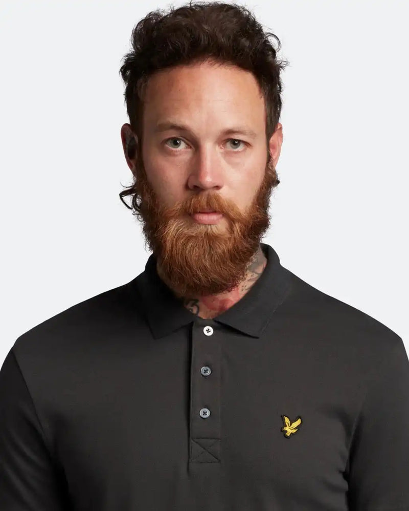 Lyle & Scott Mens Plain Polo Shirt SP400VOG Gunmetal Ballynahinch