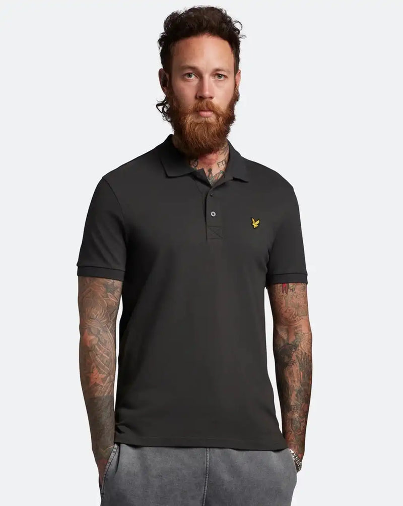 Lyle & Scott Mens Plain Polo Shirt SP400VOG Gunmetal Ballynahinch