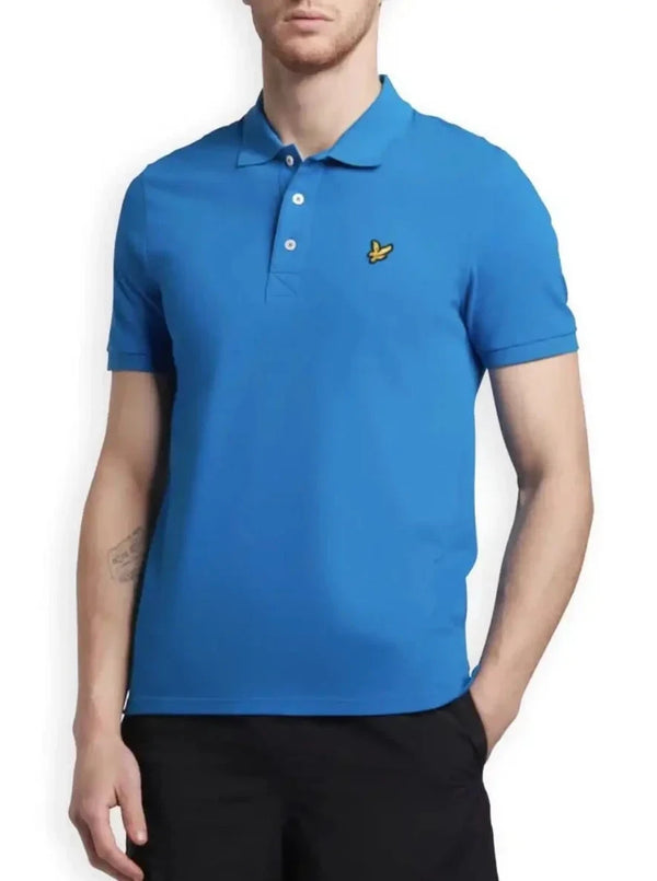 Lyle & Scott Men’s Plain Polo Shirt Bright Blue Ballynahinch Northern