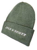 Lyle & Scott Mens Ribbed Beanie Olive Ballynahinch Northern Ireland