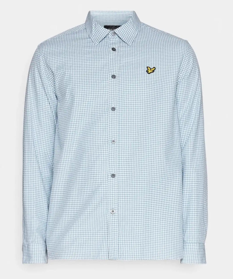 Lyle & Scott Mens Shepherd Check Shirt Slate Blue/White Northern