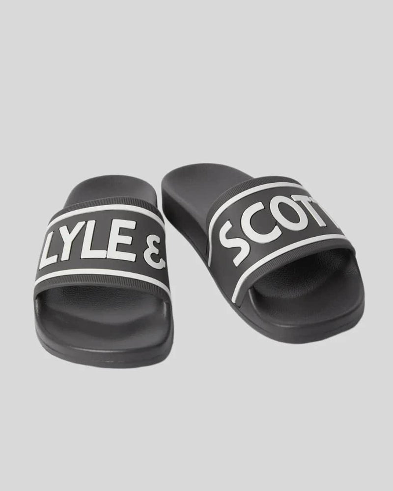 Lyle & Scott Mens Sliders Gunmetal Northern Ireland Belfast
