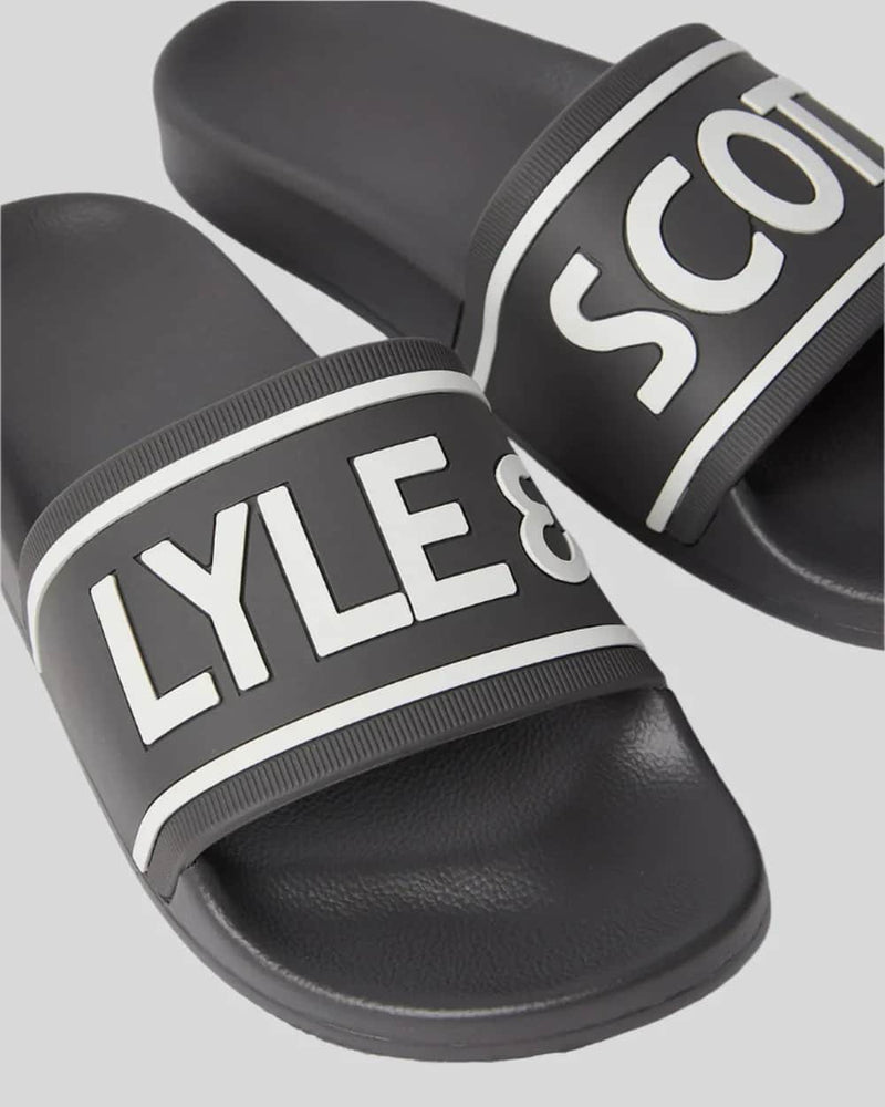 Lyle & Scott Mens Sliders Gunmetal Northern Ireland Belfast
