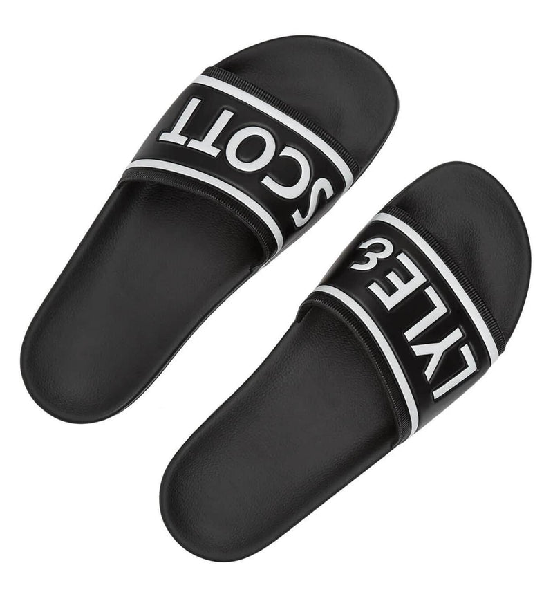 Lyle & Scott Mens Sliders Jet Black Northern Ireland Belfast
