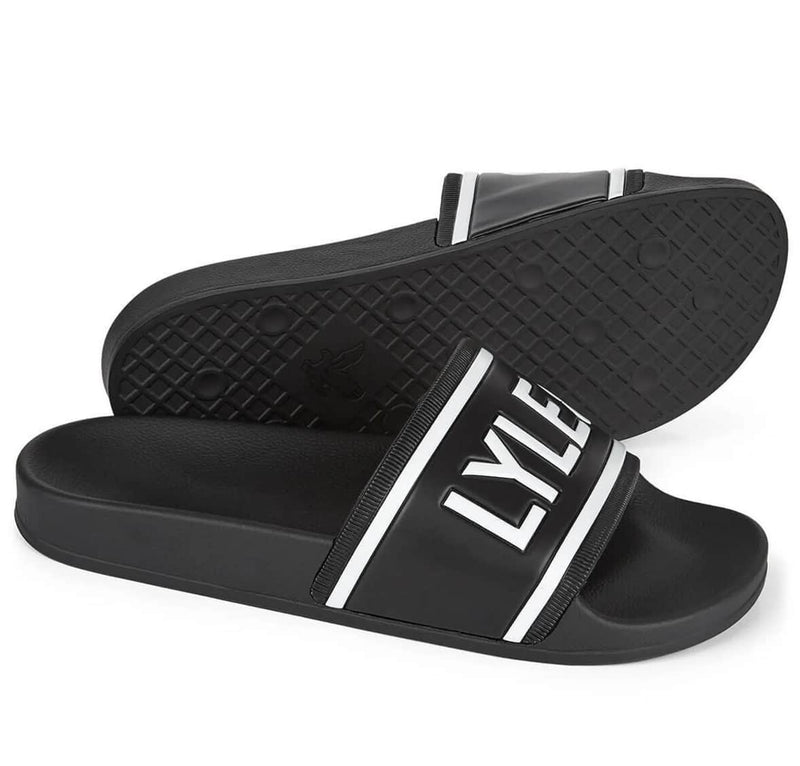 Lyle & Scott Mens Sliders Jet Black Northern Ireland Belfast