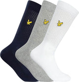 Lyle & Scott Mens Socks 3 Pack Hamilton White/Grey/Navy Northern